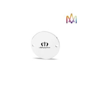 20MM 15MM 2 Holes Custom Engraving Charms Steel Connectors