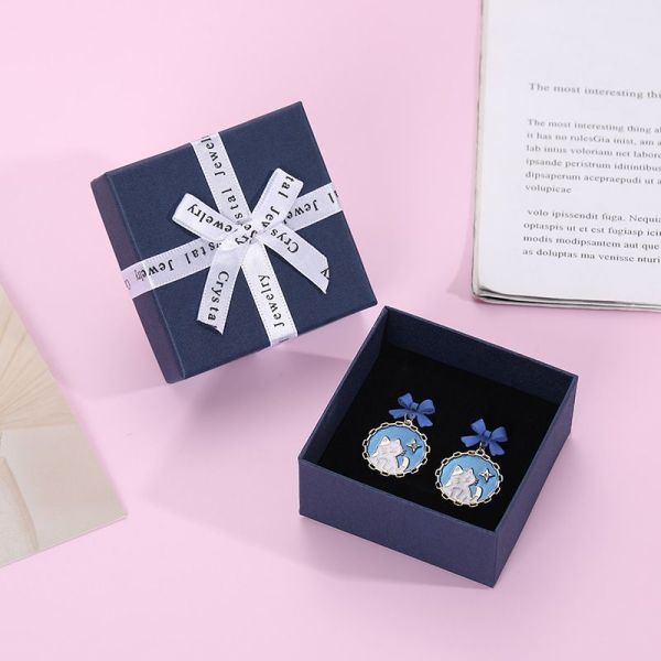Customized Necklace Earring Jewelry Packaging Gift Paper Box Custom Paper Thickness