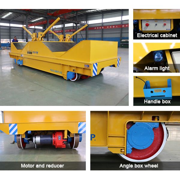 Transferring Electric Transfer Cart Steel Coil Mill Rail Car 20T Capacity