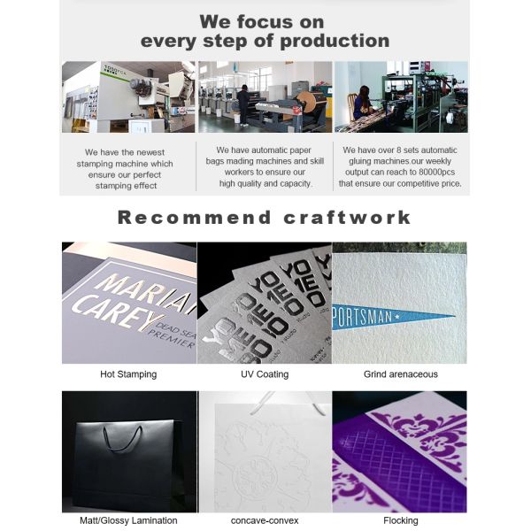 Customized size design Matt coated Satin Brown Paper Carrier Bag PP Rope Handle for Gift