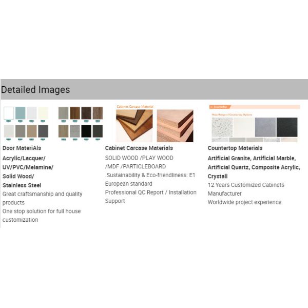 Shaker Style Solid Wood Kitchen Cabinets H900mm 18mm Chip board