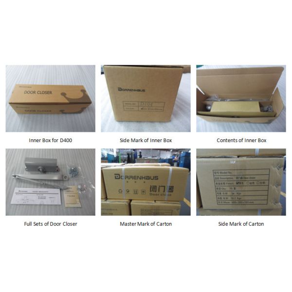 Medium Duty Automatic Hydraulic Door Closer D404 Top Jamb Mounting Slow Close