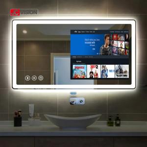 China JCVISION Hotel Home Touch Screen Mirror TV Android LED Smart Bathroom Mirror IP65 on sale