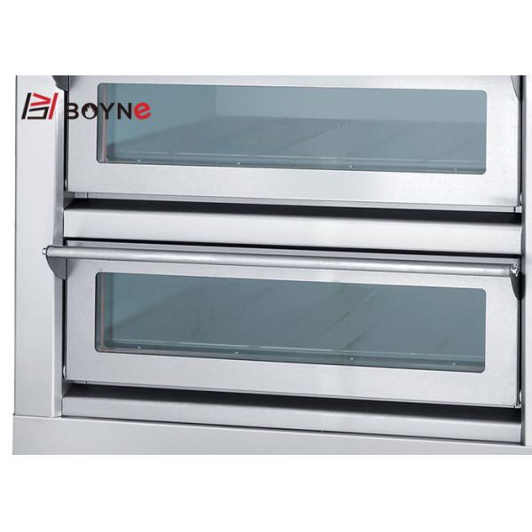 Stainless Steel Commercial Bakery Kitchen Equipment Two Deck Four Tray Electric Oven