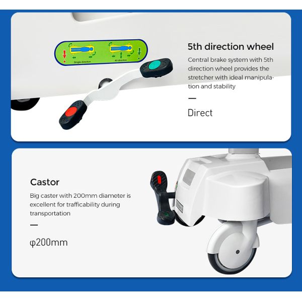 Clinic Patient Transport Trolley Patient Transfer Stretcher X-ray Radio Platform