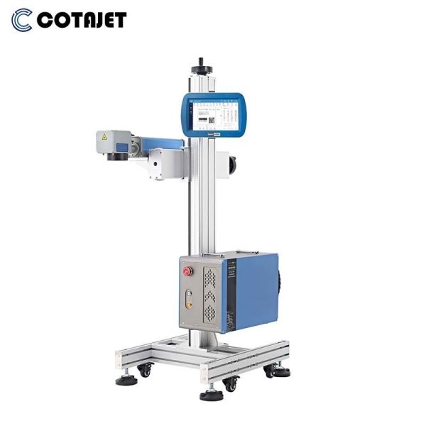 50W 100W Flying Fiber Laser Marking Machine For Stainless Steel / Medical