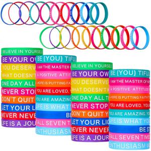 China Custom Inspirational Silicone Wristbands With Good Silicone Rubber Material And Acceptable OEM/ODM Services on sale