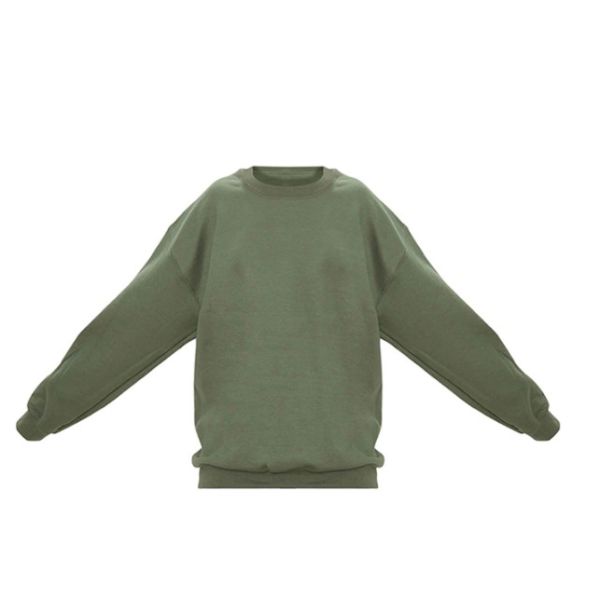 100% Plain Cotton Sweatshirts Casual Autumn Plain Crew Neck Pullover Sweatshirt