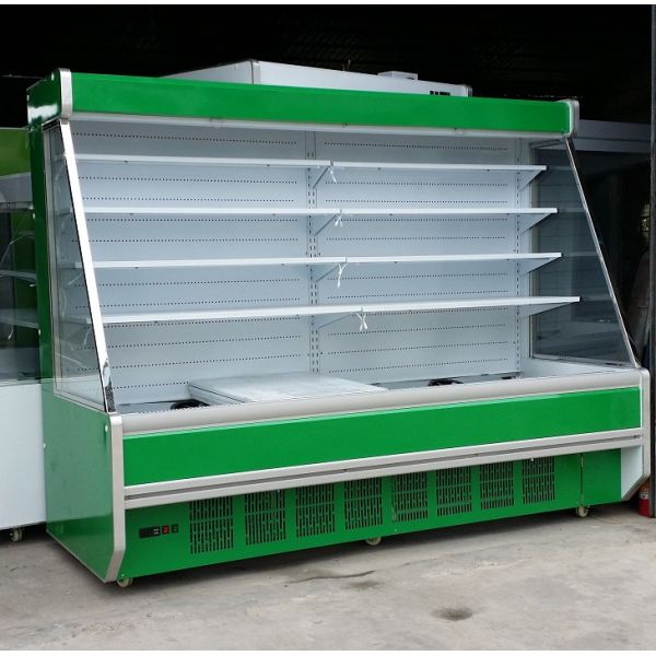 Upright Cold Fan Cooling Multideck Vegetable Chiller Showcase 380v Remote System