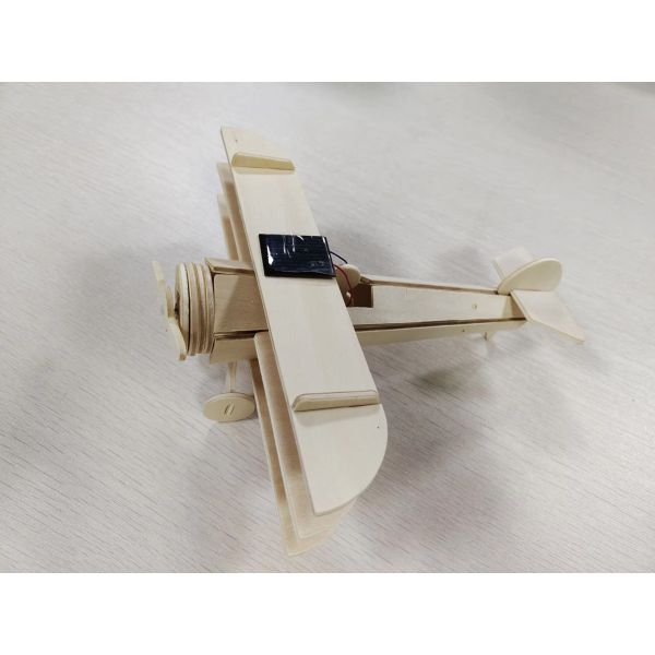 Natural Wood Airplane Kids Toys Solar Educational Toys Juguetes
