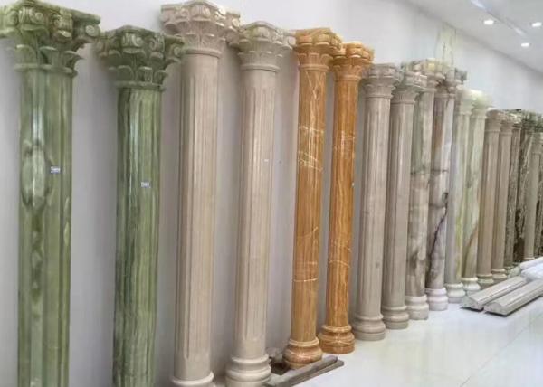 Quality Decorative Pedestals Natural Stone Columns , Multi - Color Marble Columns for sale