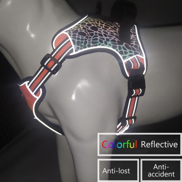 Custom Design Dazzling Heavy Duty Large Dog Harness Thickened No Pull