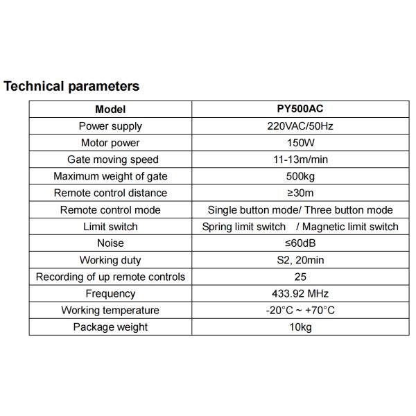 Ac220v 110v Gear Drive Automatic Sliding Gate Opener / Sliding Gate Motor