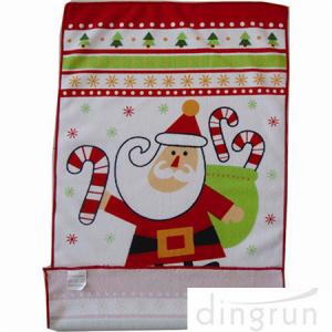 Cheap Custom Printed Microfiber Kitchen Towels Christmas Design Low Cadmium wholesale
