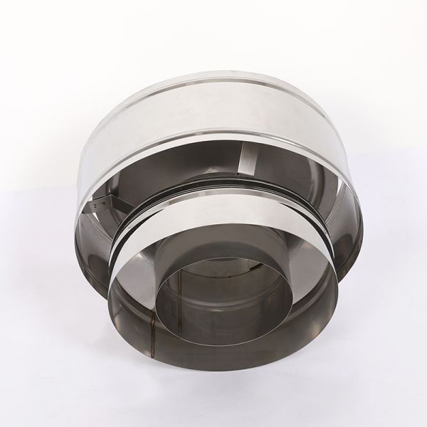 Easy Install Wood Stove Pipe Rain Cap Black Carbon Steel Free Standing