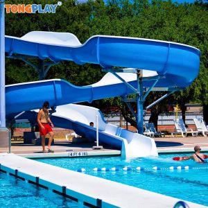 Cheap Water Theme Park Rides Swimming Pool Fiberglass Water Spiral Slide wholesale
