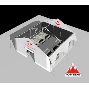 Mobile White Hospital Emergency Tent Hot Dip Galvanized Steel Structure