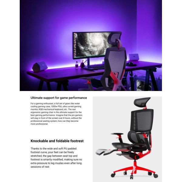 Adaptive Mesh Back Desk Chair PA Castor Elastic Netted Office Chairs