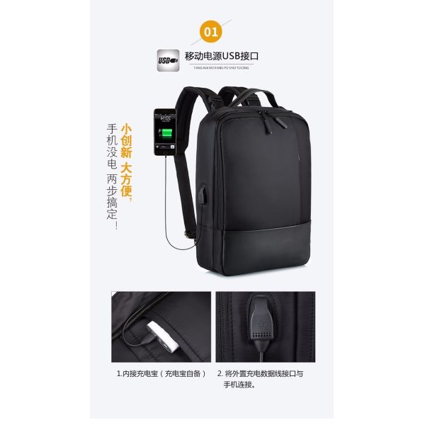 Custom wholesale travel mochilas crossbody USB laptop backpack unisex waterproof 15.6'' convertible backpack shoulder ba