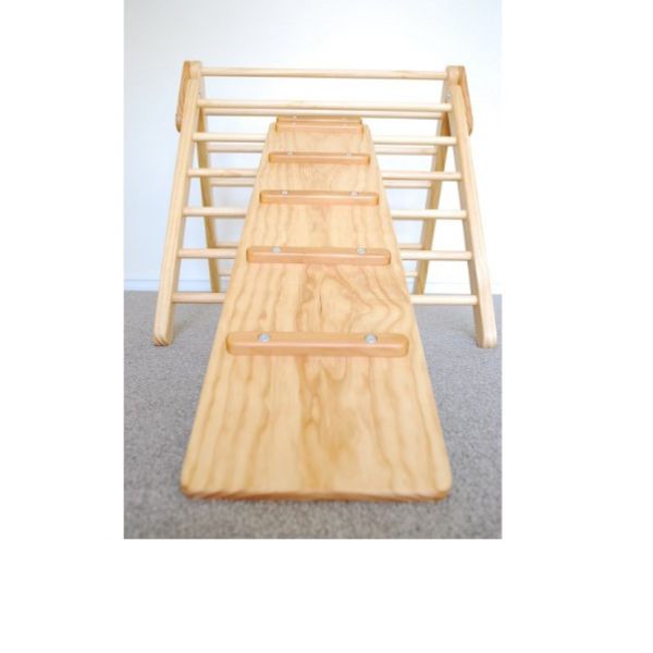 CPSIA Certified Easy Storage Safety Toddler Climbing Toy Pikler Triangle Climber with Ramp