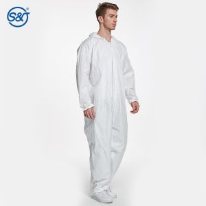 Disposable Microporous Coverall Hazmat Suit Excellent Protection against