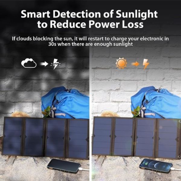 18V 100W Portable Folding Solar Panel Charger For 500 - 1000W Power Station