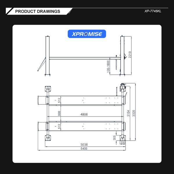 Four Post Lift For Auto Garage Repair Equipment Suitable For Wheel Alignment And Tire Changer At Work Shop And Tire Shop