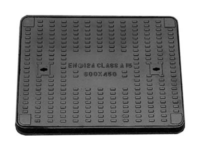 Clear Opening Rectangular Manhole Cover Ductile Iron Sand Casting Bitumen /