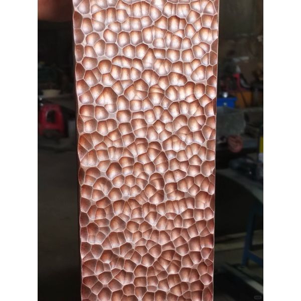 Latest Design Handmade Custom Wall Decorative Metal Plates 304 Stainless Steel Hammered Honeycomb Metal Sheet