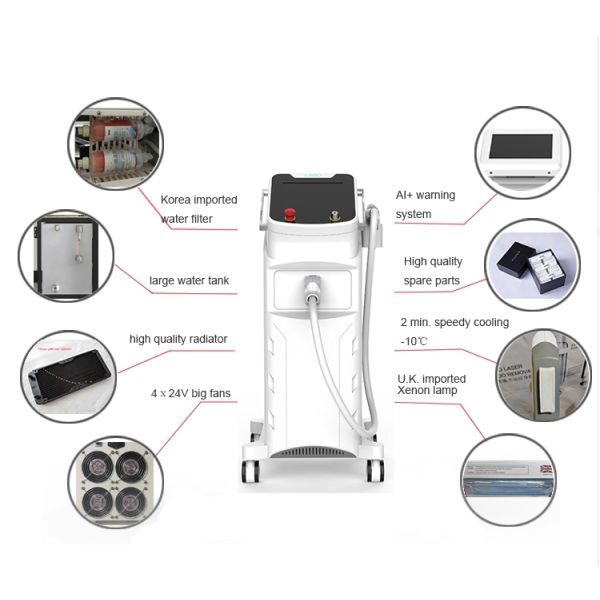 Vertical Shr E Light Beauty Equipment , Japan HGC Capacitors Skin Tightening Machine