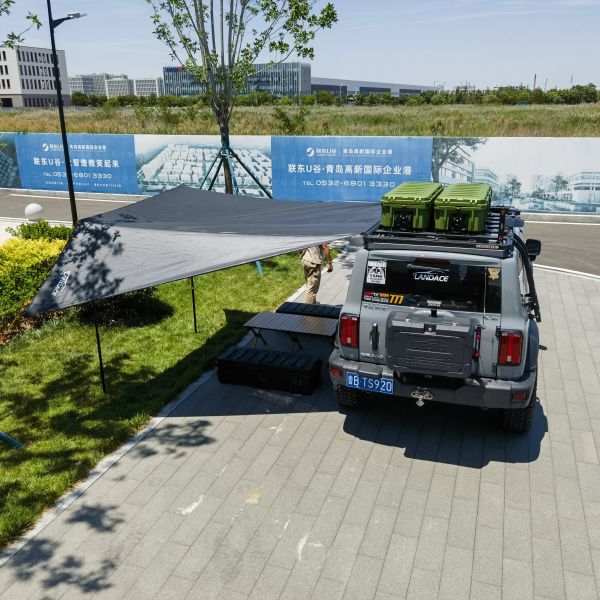 Big Area Universal Waterproof Car Sunscreen Canopy for RV SUV Roof Racks Outdoor Camping