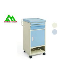 Cheap Steel Bedside Tables Hospital Ward Equipment , Bedside Cabinet On Wheels wholesale