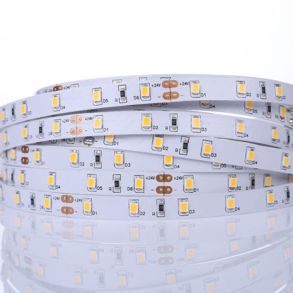 High CRI 60LED/M 2835 LED Strip 8mm IP33 6500K Natural White CRI90 CRI95 Showcase Lighting LED Flex Tape Lighting