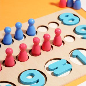 Children's Early Education Wooden Digital Arithmetic Doll Parent-child