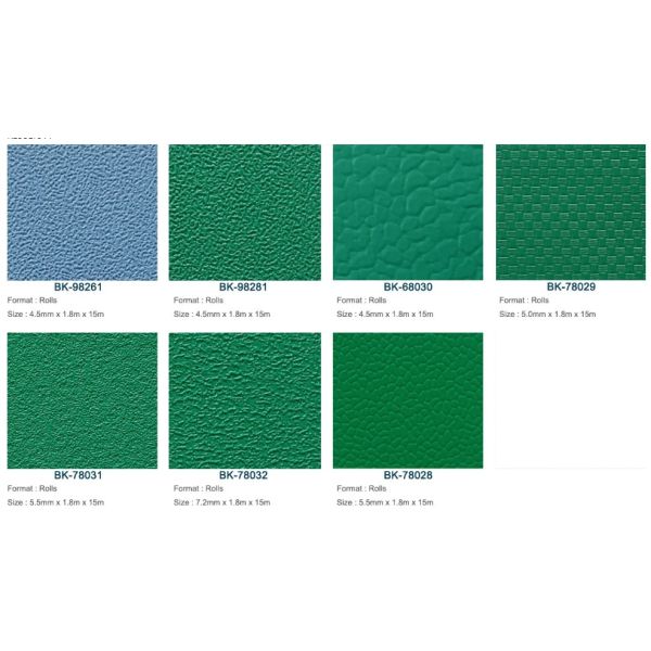 Floor Accessories Provided Relle PVC Vinyl Flooring Rolls for Indoor Badminton Court