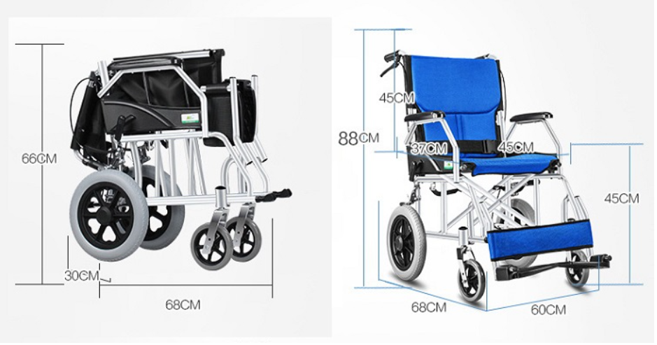 Durable Solid Seat Wheelchair , Lightweight Folding Manual Wheelchairs OEM available
