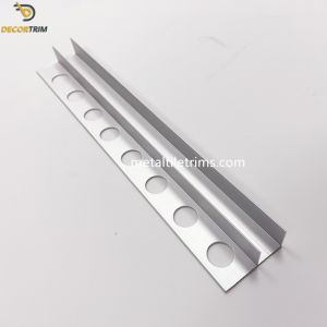 Thick 0.9mm Tile Trim Profiles Aluminum alloy 6063 T5 Bathroom Glass