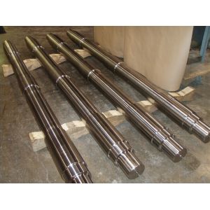 Cheap Carbon Steel Plating Spur Gear Shaft , Threaded Large Shaft wholesale
