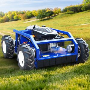 Cheap Lawn Mower Gasoline Farm Crawler Wheel Self Propelled Robot Grass Cutter Lawn Mower wholesale