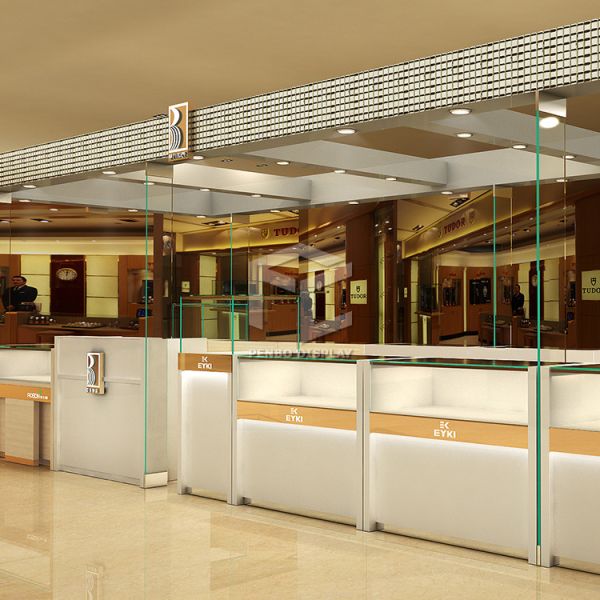 10mm Tempered Glass Watch Display Showcase 950*650mm Wooden Bracelet Display