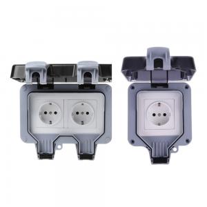 Cheap Wall Mounted Power Outlet Socket Outdoor Charging Poles Plastic Switch Box IP66 Wheatherproof wholesale