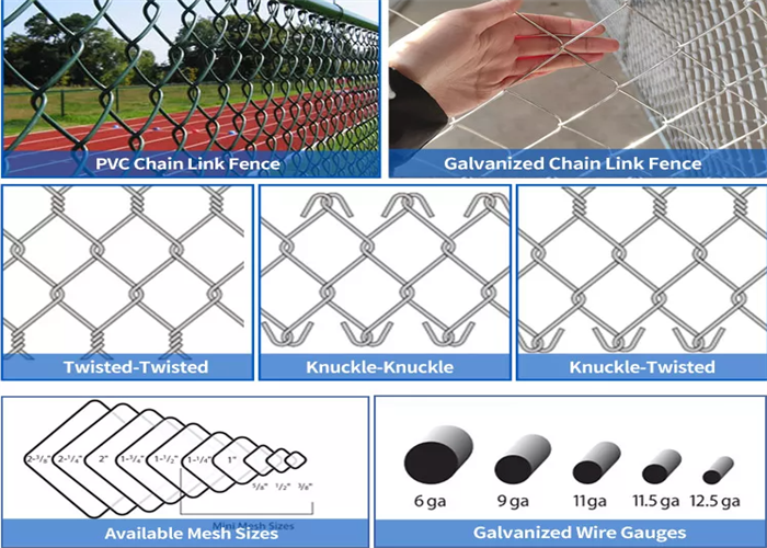 3mm Thickness Galvanized Steel Chain Link Fence 6 Foot For Workshop Isolation