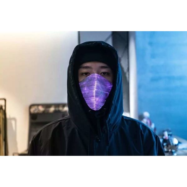 7 Color Changeable EL Light Up Face Mask Fashion With 4 Flashing Modes