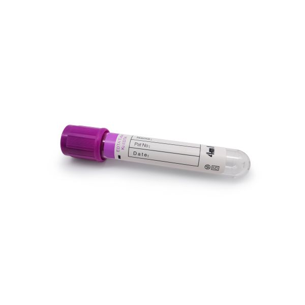 16mm EDTA Vacutainer Blood Collection Accessories Purple Top Blood Collection Tube