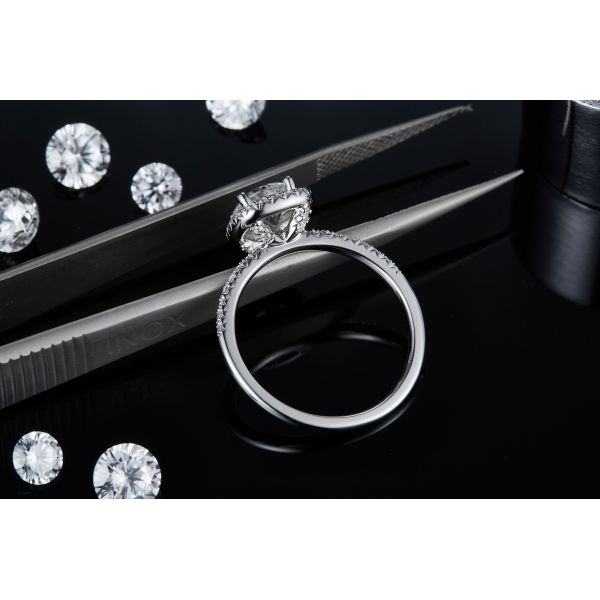 Square Cut Bridal Women Moissanite Square Diamond Gold with Silver Romantic Wedding Ring