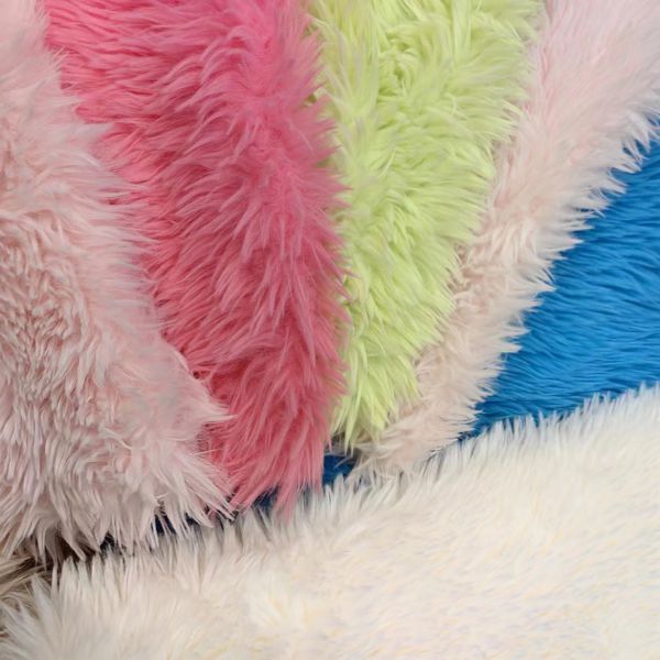 Recycled 100% Polyester Cheap Long Hair Fur Fabric 30mm Plush Faux Toka Fur Fabric Clothing Women's Clothing Bag Men's Shoes
