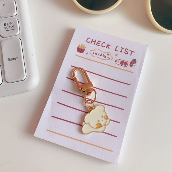 Rabbit Key Chain Ornaments , Die Cutting Crystal Pendant Keychain 16mm Thick