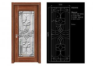 Cheap Inteiror Door Architectural Decorative Glass , Clean Bevelled Glass Door Panels wholesale