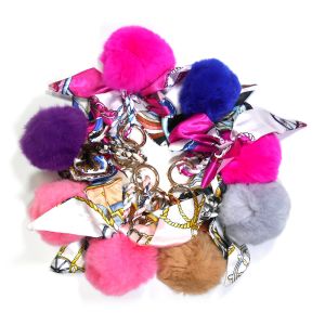 Cheap OEM Fur Ball Keychain wholesale