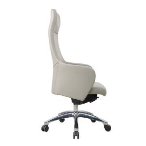 Grey Ergonomic Office Leather Chair High Back Executive chair
